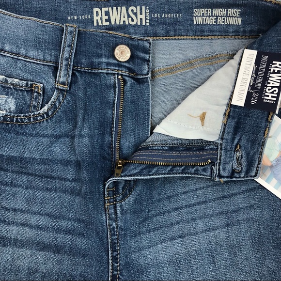 REWASH Vintage Reunion Super High Rise Jean Shorts. Size 3 / 26 New - Picture 10 of 10